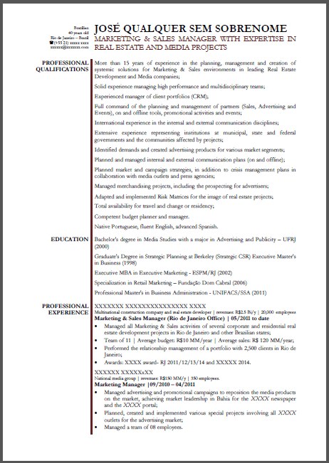 CV com modelagem